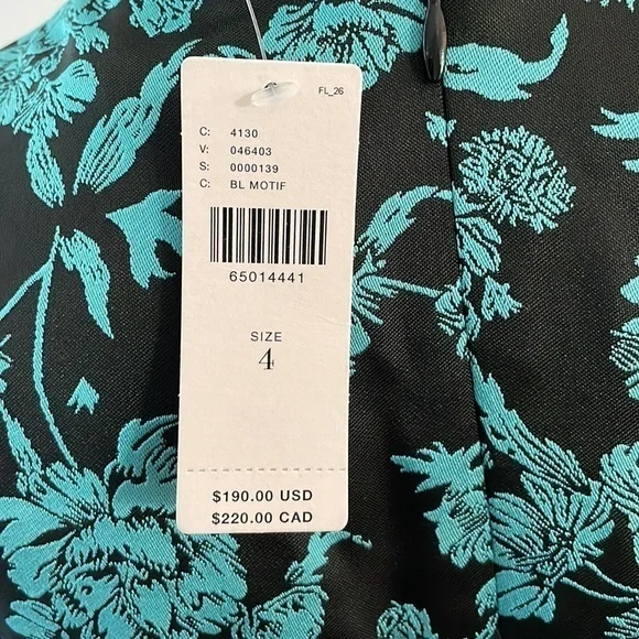 Anthropologie x Hutch Floral Jacquard Cut Out Mini Dress NWT‎ - Size 4 - Picture 4 of 16